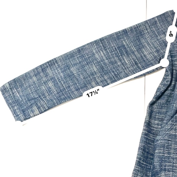 NWT J Jill Indigo Blazer Jacket Blue Cardigan Women’s Button Front Size XS - Picture 5 of 10